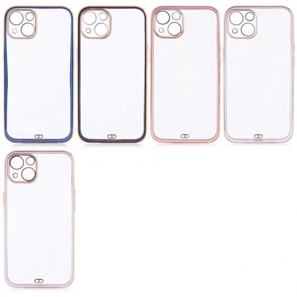 Kupa Apple iPhone 13 Kılıf Kamera Korumalı Renkli Şık Kenar Darbe Emici Şeffaf Silikon Kapak - 2