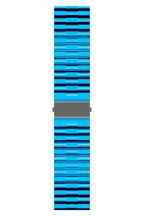 Kupa Huawei Watch GT 3 42mm Kordon Şeffaf Suya Dayanıklı Klipsli Renkli Şık 20mm Akıllı Saat Kordon