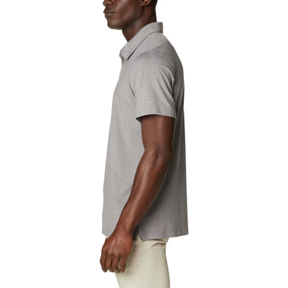 Columbia Tech Trail Polo Erkek Kısa Kollu Tişört Gri AO2933-004 - Resim 5
