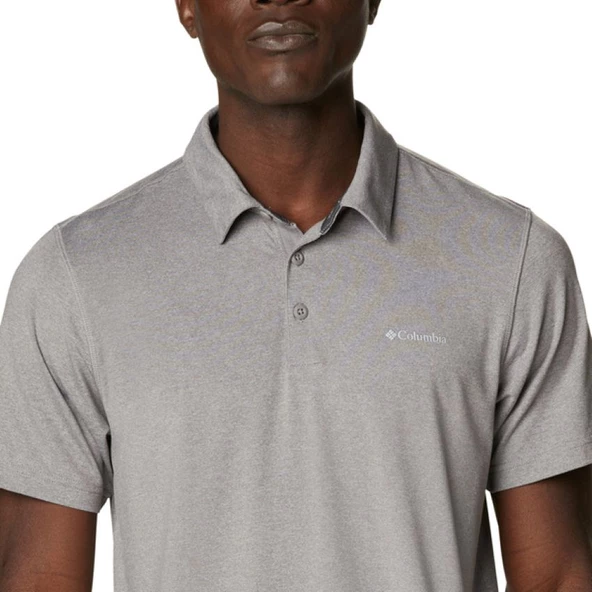 Columbia Tech Trail Polo Erkek Kısa Kollu Tişört Gri AO2933-004 - Resim 4