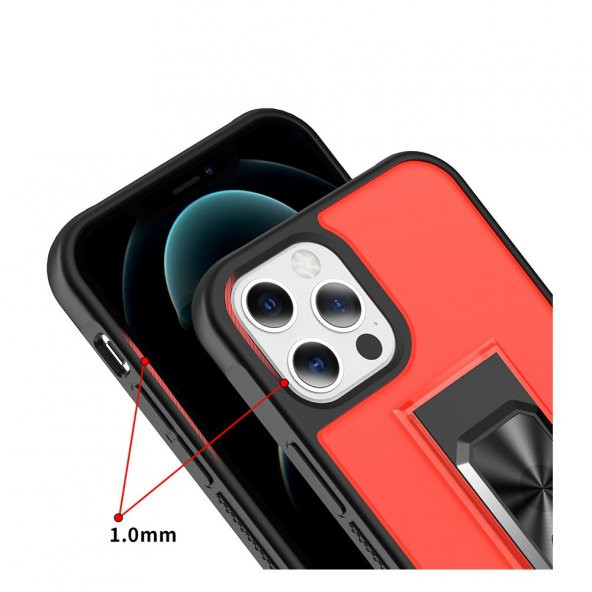 Kupa Apple iPhone 11 Kılıf Kamera Korumalı Şeffaf Yüzüklü Mıknatıslı Tank Armor Silikon Kapak - 3