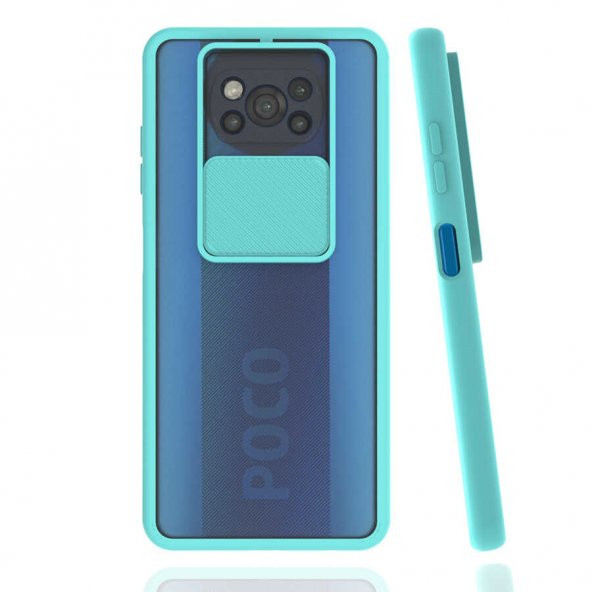 Kupa Xiaomi Poco X3 NFC Kılıf Kamera Korumalı Sürgülü Pastel Renk Mat Yüzey TPU Silikon Kapak
