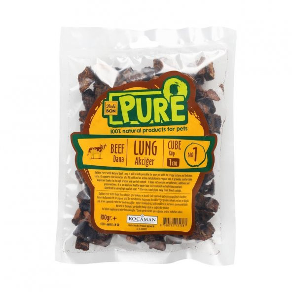 Delibon Pure Dana Kurutulmuş Ödül Akciğer 1cm 100gr ürün görseli