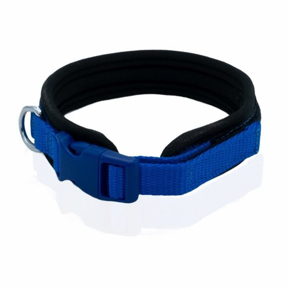 Doggie Havalı Dokumadan El Yapımı Köpek Boyun Tasması 1,5x30-40cm Royal Mavi - 2