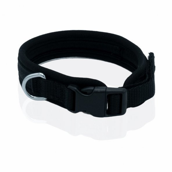 Doggie Havalı Dokumadan El Yapımı Köpek Boyun Tasması 1,5x30-40cm Siyah - Resim 2