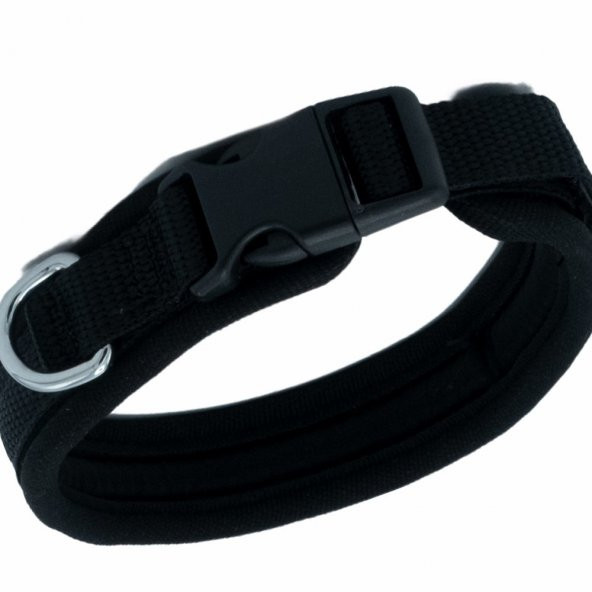 Doggie Havalı Dokumadan El Yapımı Köpek Boyun Tasması 1,5x30-40cm Siyah - Resim 3