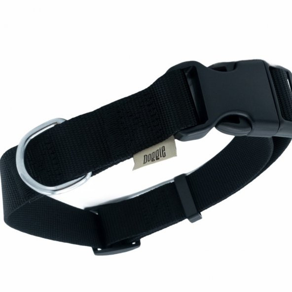 Doggie Ayarlanabilir Özellikli Dokumadan El Yapımı Köpek Boyun Tasması 3x45-60cm Siyah - 3