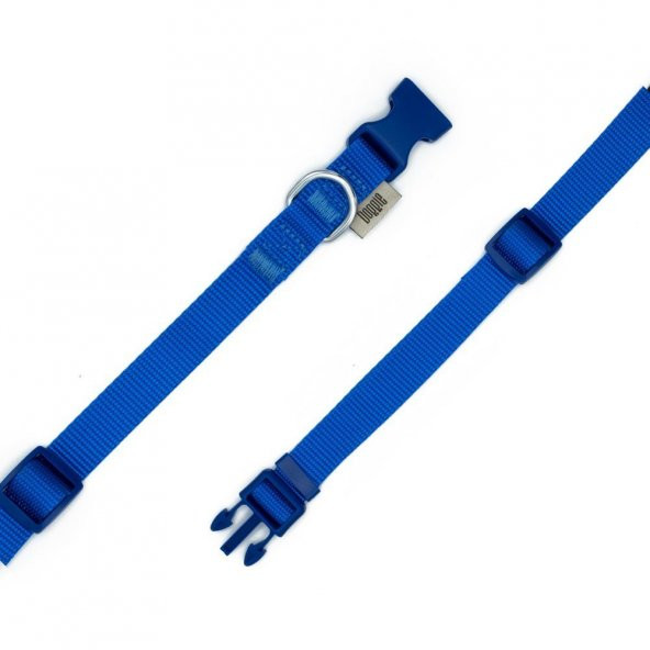 Doggie Ayarlanabilir Özellikli Dokumadan El Yapımı Köpek Boyun Tasması 2x30-45cm Royal Mavi