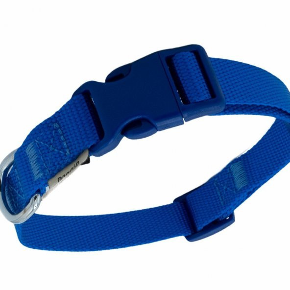 Doggie Ayarlanabilir Özellikli Dokumadan El Yapımı Köpek Boyun Tasması 2x30-45cm Royal Mavi - Resim 3