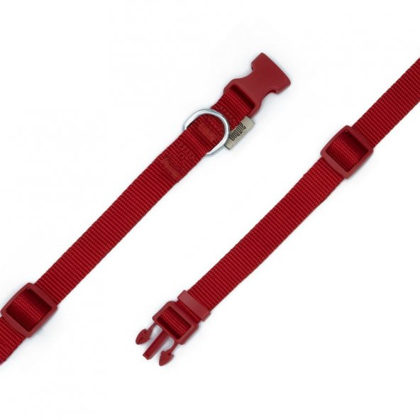 Doggie Ayarlanabilir Özellikli Dokumadan El Yapımı Köpek Boyun Tasması 2x30-45cm Kırmızı