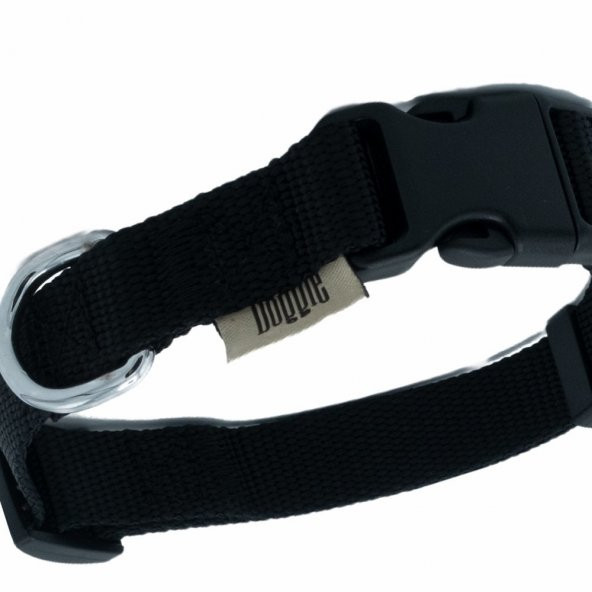 Doggie Ayarlanabilir Özellikli Dokumadan El Yapımı Köpek Boyun Tasması 2x30-45cm Siyah - 3