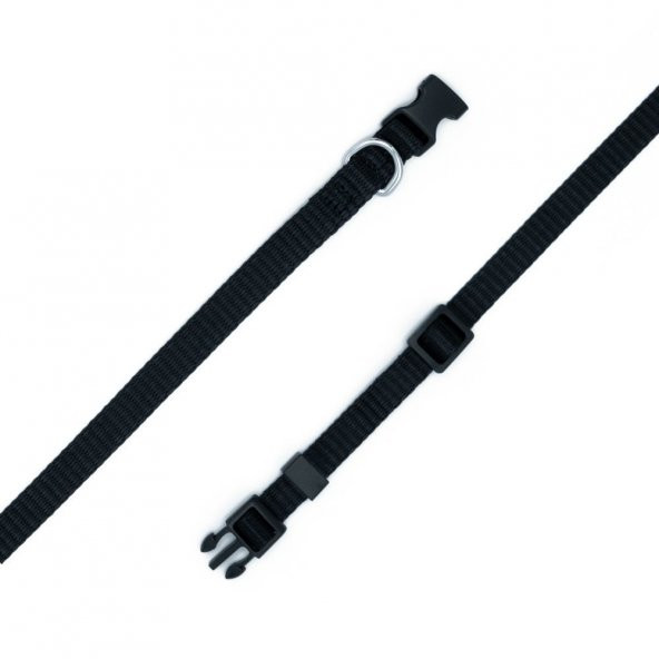 Doggie Ayarlanabilir Özellikli Dokumadan El Yapımı Köpek Boyun Tasması 1,5x25-40cm Siyah