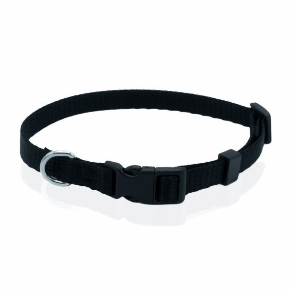 Doggie Ayarlanabilir Özellikli Dokumadan El Yapımı Köpek Boyun Tasması 1,5x25-40cm Siyah - Resim 2