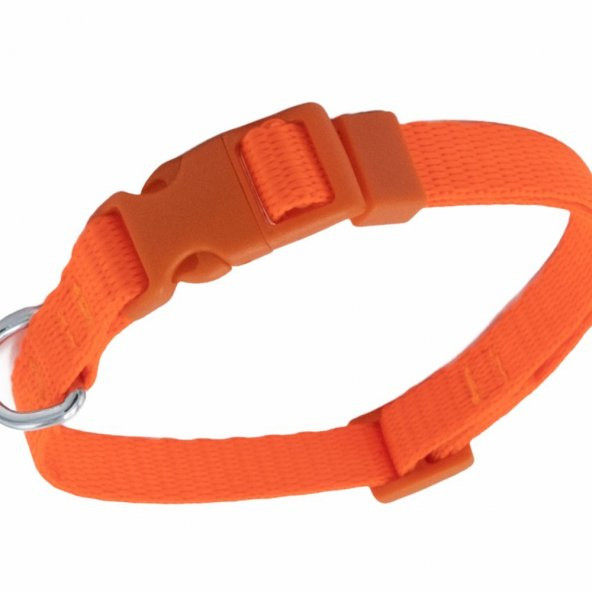 Doggie Ayarlanabilir Özellikli Dokumadan El Yapımı Köpek Boyun Tasması 1x20-30cm Turuncu - Resim 3