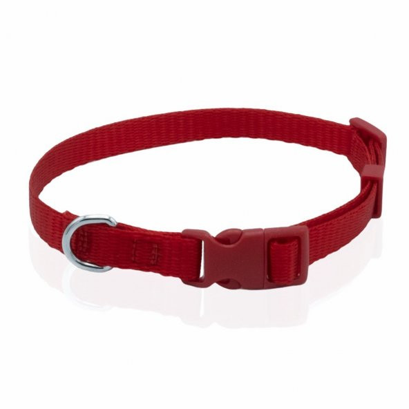 Doggie Ayarlanabilir Özellikli Dokumadan El Yapımı Köpek Boyun Tasması 1x20-30cm Kırmızı - 2