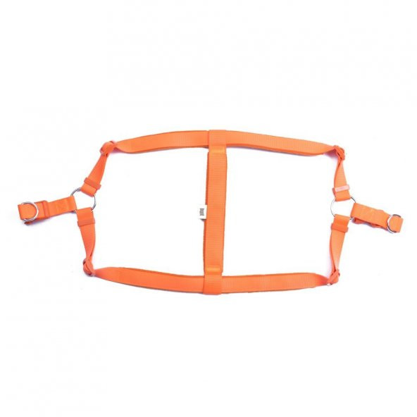 Doggie Polar Dokumadan El Yapımı Ronin Model Köpek Göğüs Tasması XXL-2,5X70-80cm Turuncu - 2