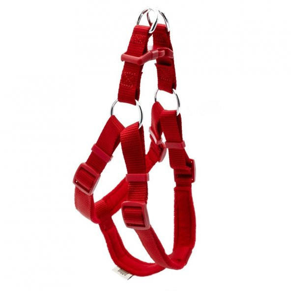 Doggie Polar Dokumadan El Yapımı Ronin Model Köpek Göğüs Tasması M-2x45-55cm Kırmızı