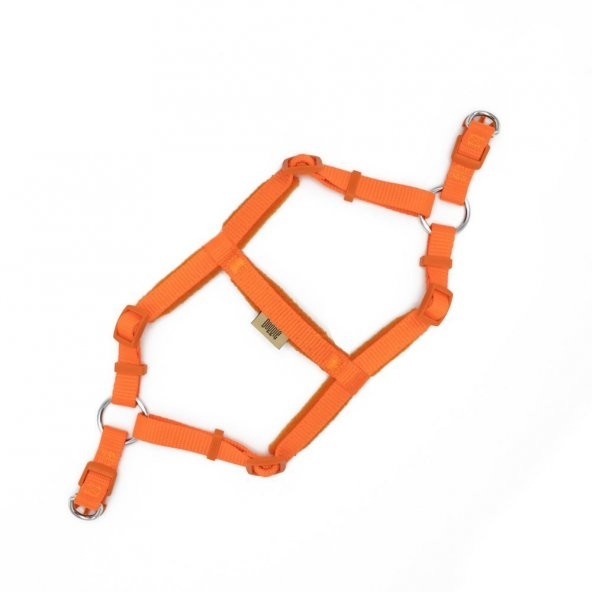 Doggie Polar Dokumadan El Yapımı Ronin Model Köpek Göğüs Tasması S-1,5x40-45cm Turuncu - 2