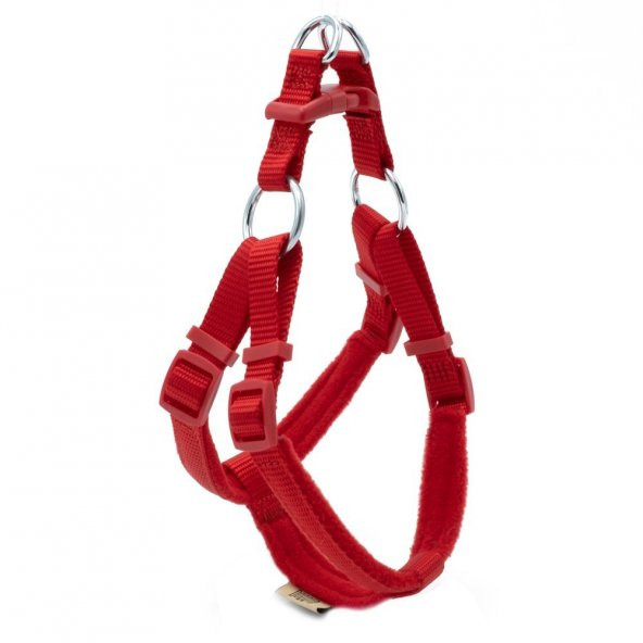 Doggie Polar Dokumadan El Yapımı Ronin Model Köpek Göğüs Tasması S-1,5x40-45cm Kırmızı