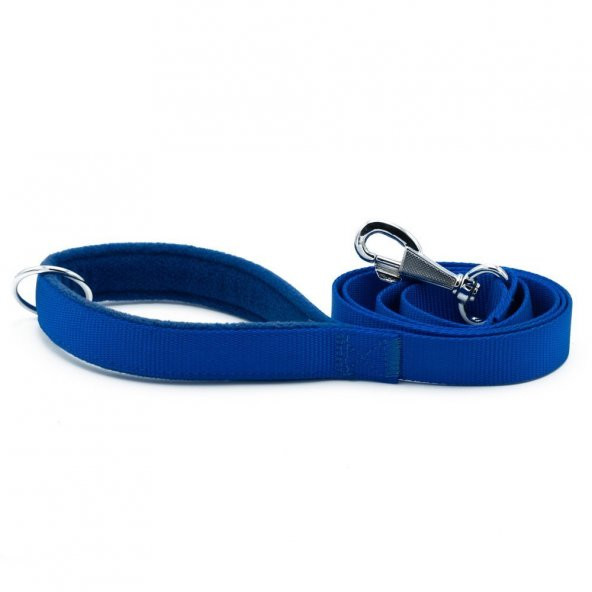 Doggie Polar Dokumadan El Yapımı Köpek Gezdirme Kayışı 2,5x120cm Royal Mavi