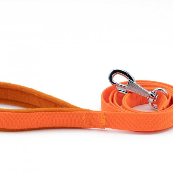 Doggie Polar Dokumadan El Yapımı Köpek Gezdirme Kayışı 2x140cm Turuncu - Resim 3