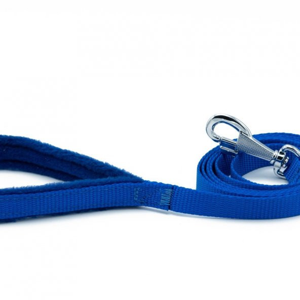 Doggie Polar Dokumadan El Yapımı Köpek Gezdirme Kayışı 1,5x160cm Royal Mavi - 3