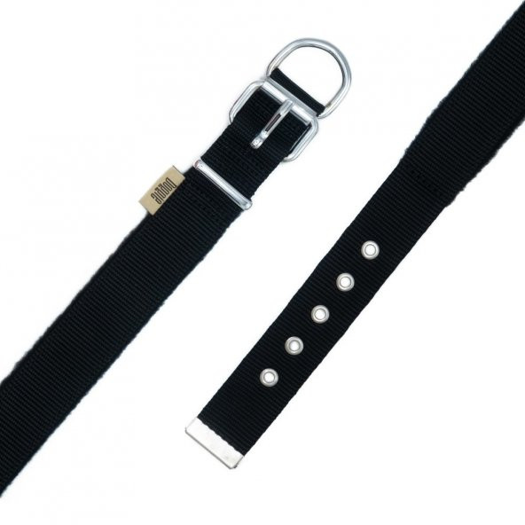 Doggie Polar Dokumadan El Yapımı Köpek Boyun Tasması 3x47-55cm Siyah - 4