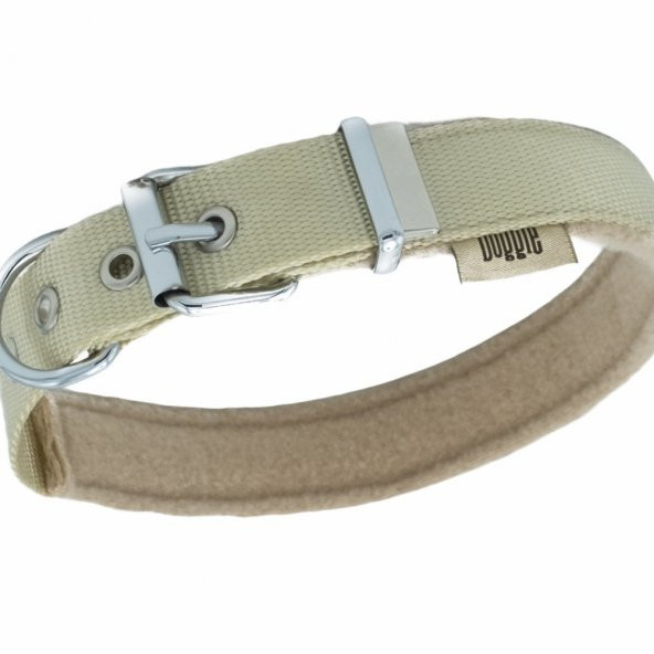 Doggie Polar Dokumadan El Yapımı Köpek Boyun Tasması 2,5x37-45cm K.Haki/ - 2