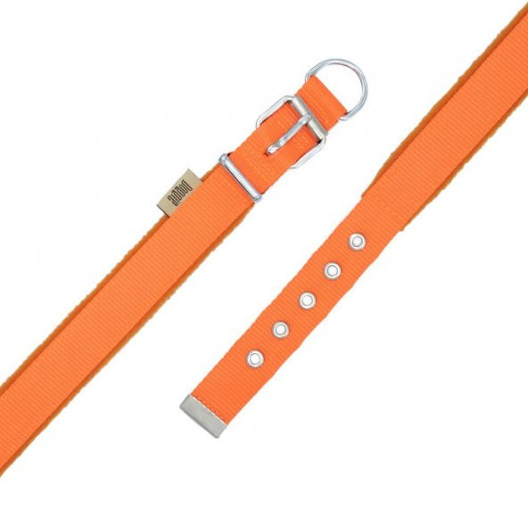 Doggie Polar Dokumadan El Yapımı Köpek Boyun Tasması 2,5x37-45cm Turuncu - Resim 4