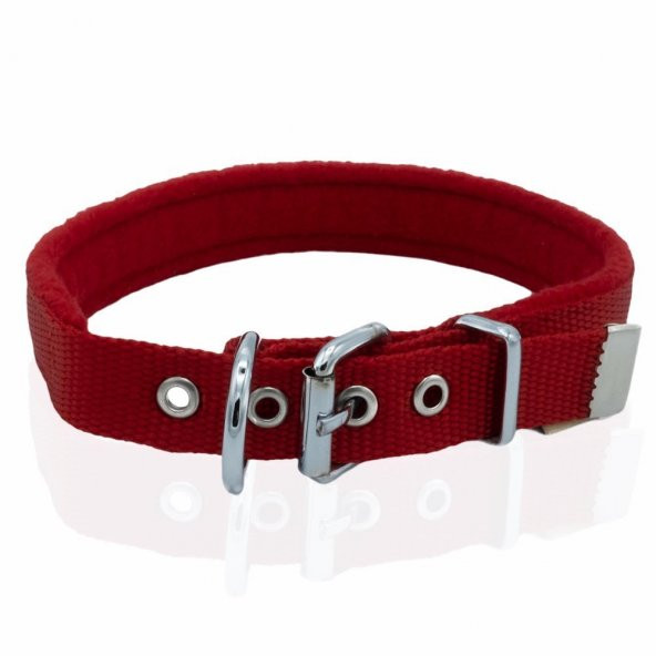 Doggie Polar Dokumadan El Yapımı Köpek Boyun Tasması 2x30-35cm Kırmızı - 3