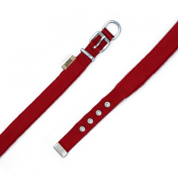 Doggie Polar Dokumadan El Yapımı Köpek Boyun Tasması 2x30-35cm Kırmızı - 4