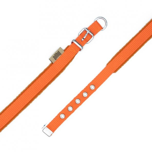 Doggie Polar Dokumadan El Yapımı Köpek Boyun Tasması 1,5x25-30cm Turuncu/ - 4