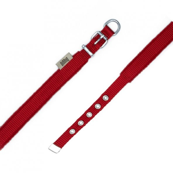 Doggie Polar Dokumadan El Yapımı Köpek Boyun Tasması 1,5x25-30cm Kırmızı/ - 4