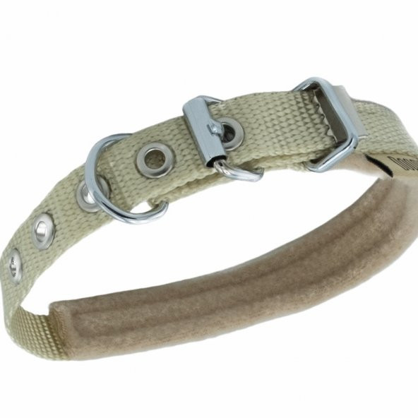 Doggie Polar Dokumadan El Yapımı Köpek Boyun Tasması 1,5x20-25cm K.Haki/ - 2