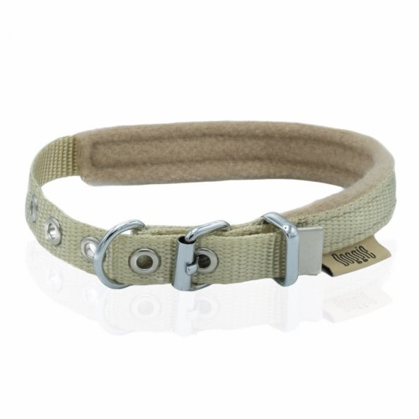Doggie Polar Dokumadan El Yapımı Köpek Boyun Tasması 1,5x20-25cm K.Haki/ - 3