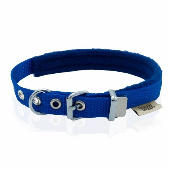 Doggie Polar Dokumadan El Yapımı Köpek Boyun Tasması 1,5x20-25cm Royal Mavi - 3