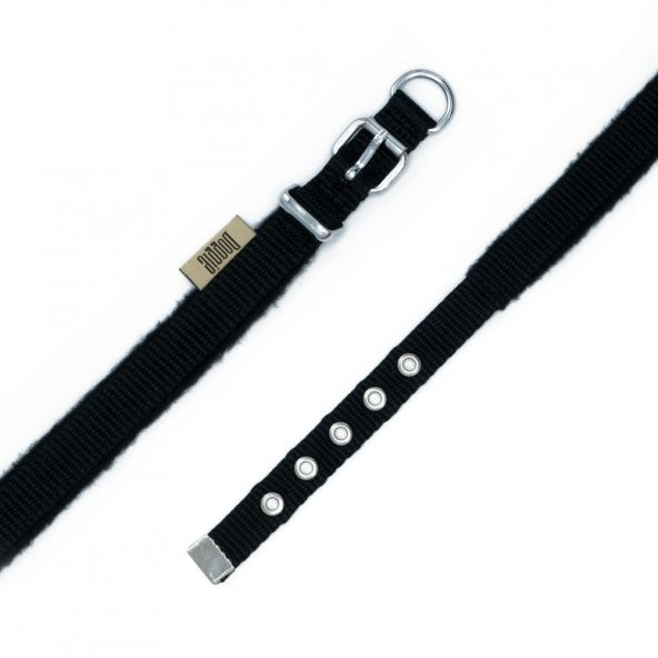 Doggie Polar Dokumadan El Yapımı Köpek Boyun Tasması 1,5x20-25cm Siyah - 4