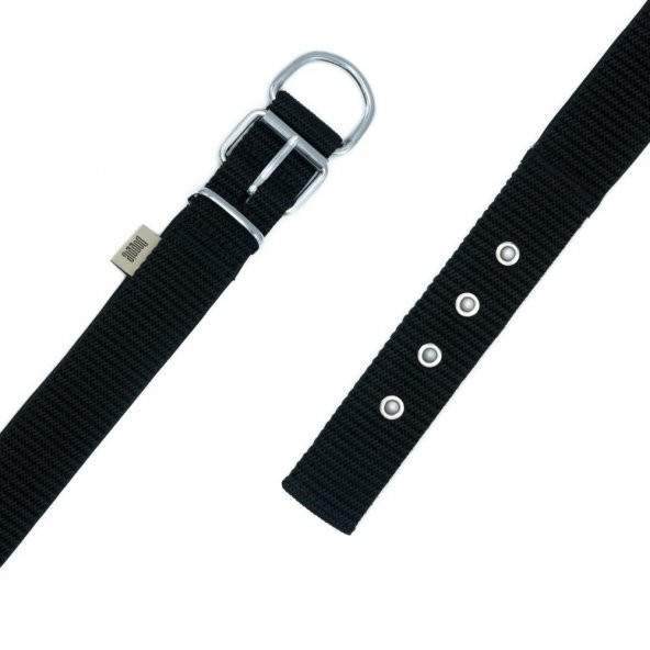 Doggie Elit Dokumadan El Yapımı Köpek Boyun Tasması 4x47-55cm Siyah - Resim 2