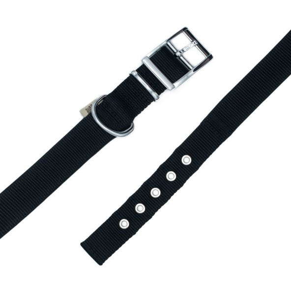 Doggie Elit Dokumadan El Yapımı Köpek Boyun Tasması 3x47-55cm Siyah - 4