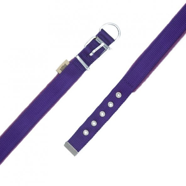 Doggie Polar Dokumadan El Yapımı Köpek Boyun Tasması 2,5x37-45cm Mor - 4