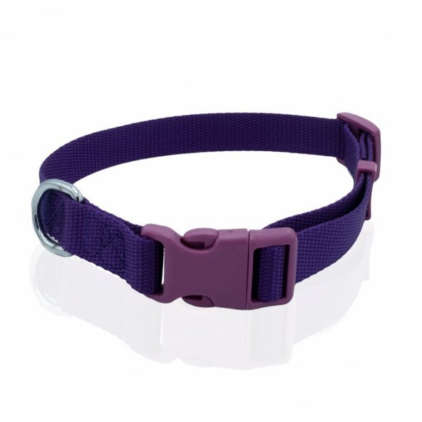 Doggie Ayarlanabilir Özellikli Dokumadan El Yapımı Köpek Boyun Tasması 2x30-45cm Mor - 2