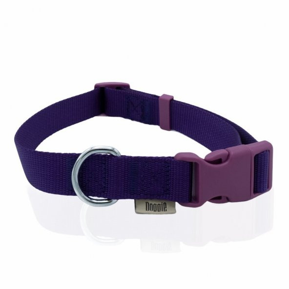 Doggie Ayarlanabilir Özellikli Dokumadan El Yapımı Köpek Boyun Tasması 2,5x40-50cm Mor - 2
