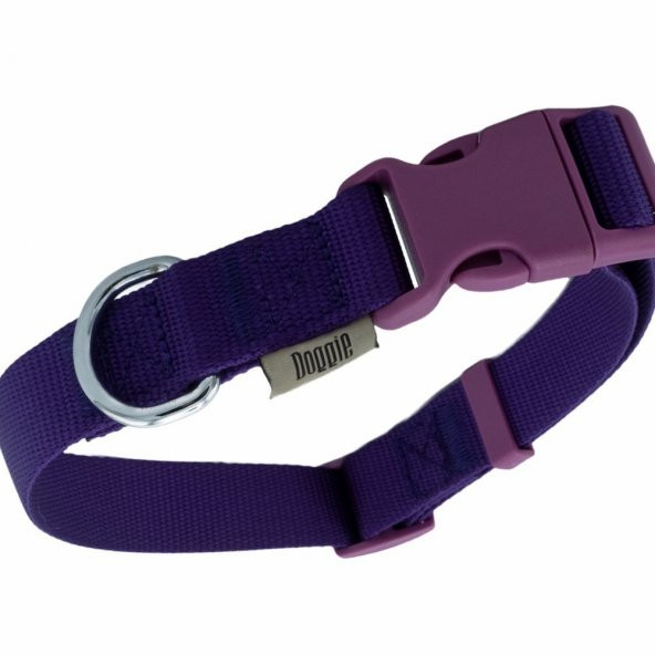 Doggie Ayarlanabilir Özellikli Dokumadan El Yapımı Köpek Boyun Tasması 2,5x40-50cm Mor - 3