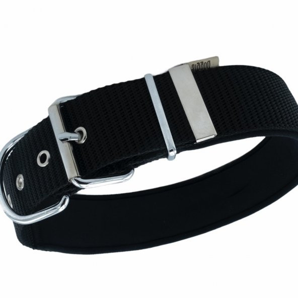 Doggie Konforlu Dokumadan El Yapımı Çivili Köpek Boyun Tasması 5x50-60cm Siyah - 3