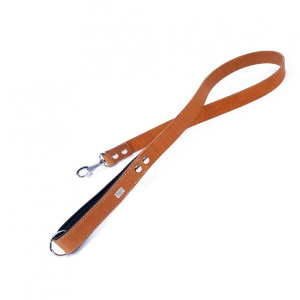 Doggie Fırstclass Gerçek Deriden El Yapımı Köpek Gezdirme Kayışı 3x100cm Camel - 2