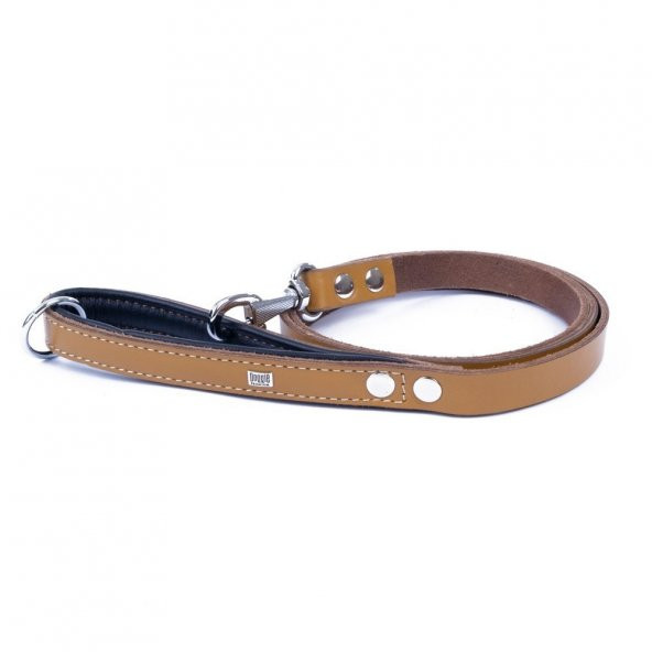 Doggie Fırstclass Gerçek Deriden El Yapımı Köpek Gezdirme Kayışı 1,5x160cm Camel
