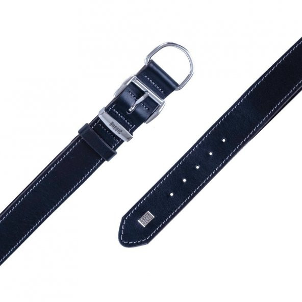 Doggie Fırstclass Gerçek Deriden El Yapımı Köpek Boyun Tasması 3,5x52-60cm Siyah - 3