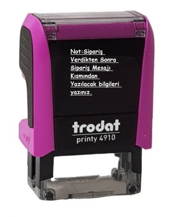 Trodat Pembe Hemşire Kaşesi 4910 Model Siyah Keçeli