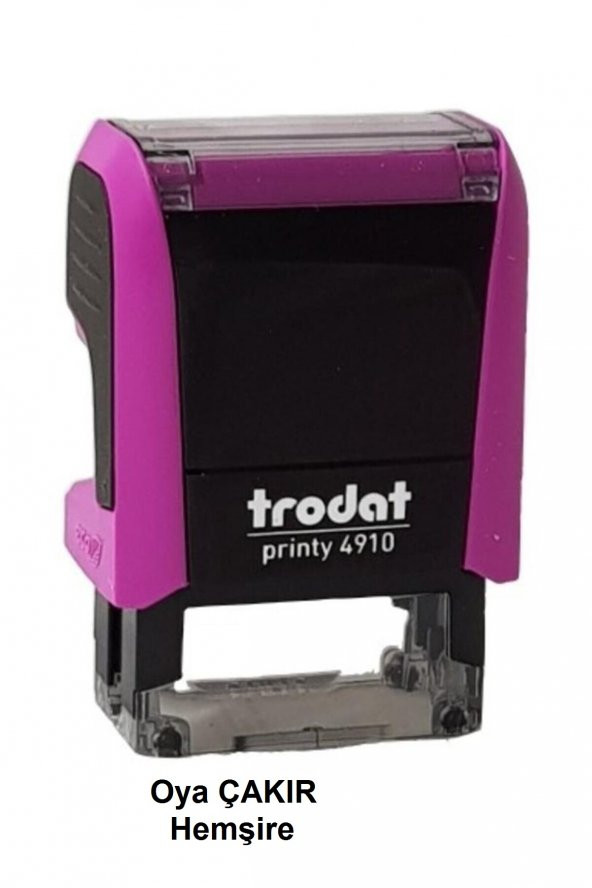 Trodat Pembe Hemşire Kaşesi 4910 Model Siyah Keçeli - 2