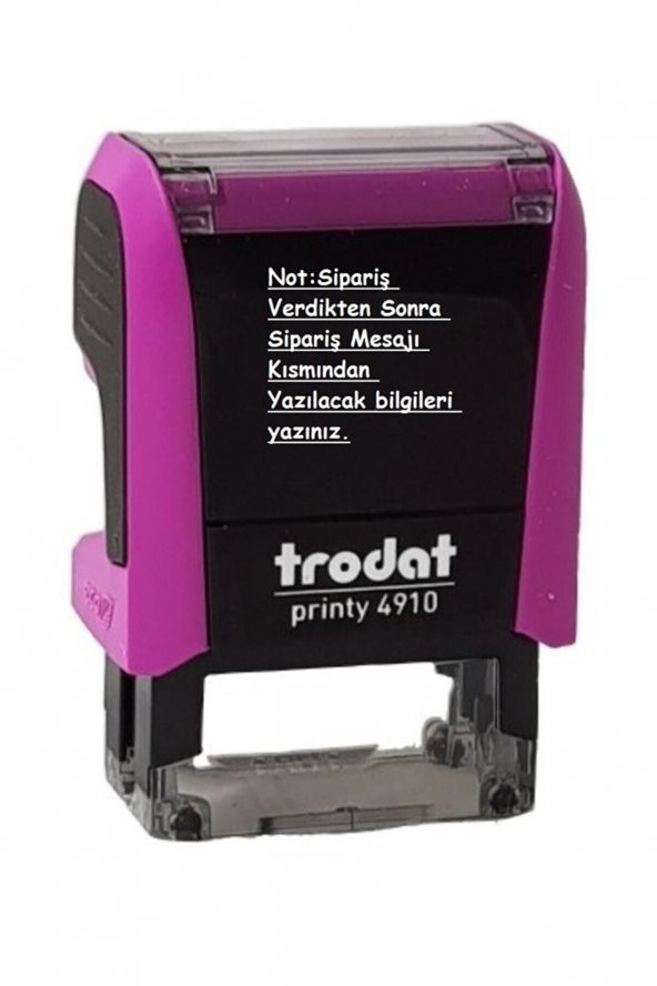 Trodat Pembe Hemşire Kaşesi 4910 Model Siyah Keçeli - Resim 2